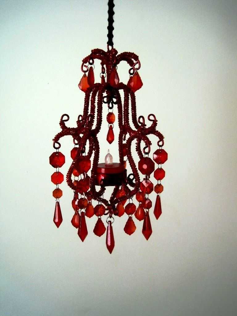 Featured Photo of Small Red Chandelier