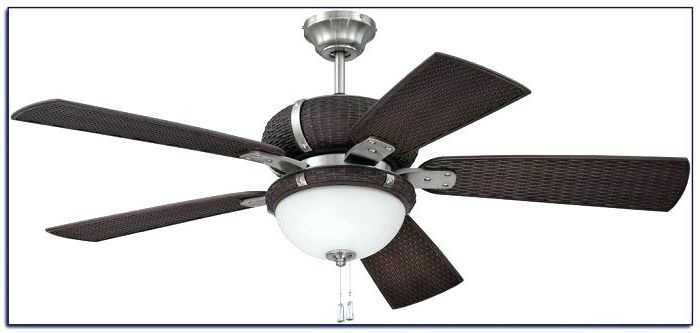 Featured Photo of Wicker Outdoor Ceiling Fans With Lights