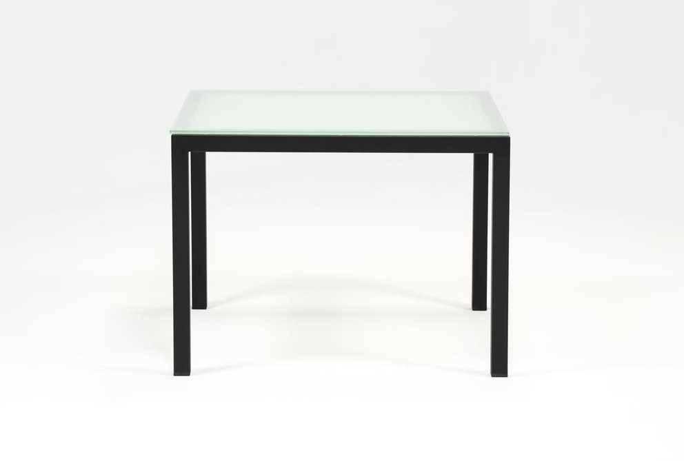 Featured Photo of Ina Matte Black 60 Inch Counter Tables With Frosted Glass