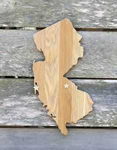 Most Popular New Jersey Wall Art Within New Jersey State Shape Wood Cutout Sign Wall Art In Oak. 19" Tall. 6 (Photo 1 of 15)