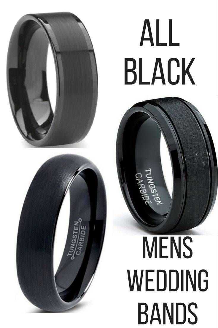Featured Photo of Matte Black Wedding Bands