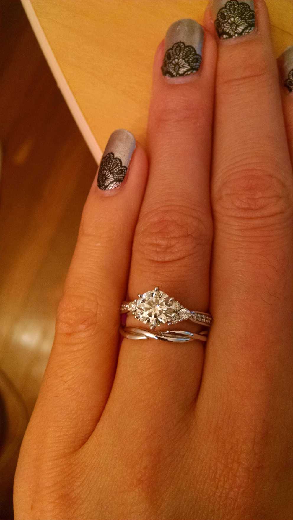 Wedding Bands For Twisted Engagement Rings! : Weddingplanning Inside Wedding Bands For Twisted Engagement Rings (Gallery 5 of 15)