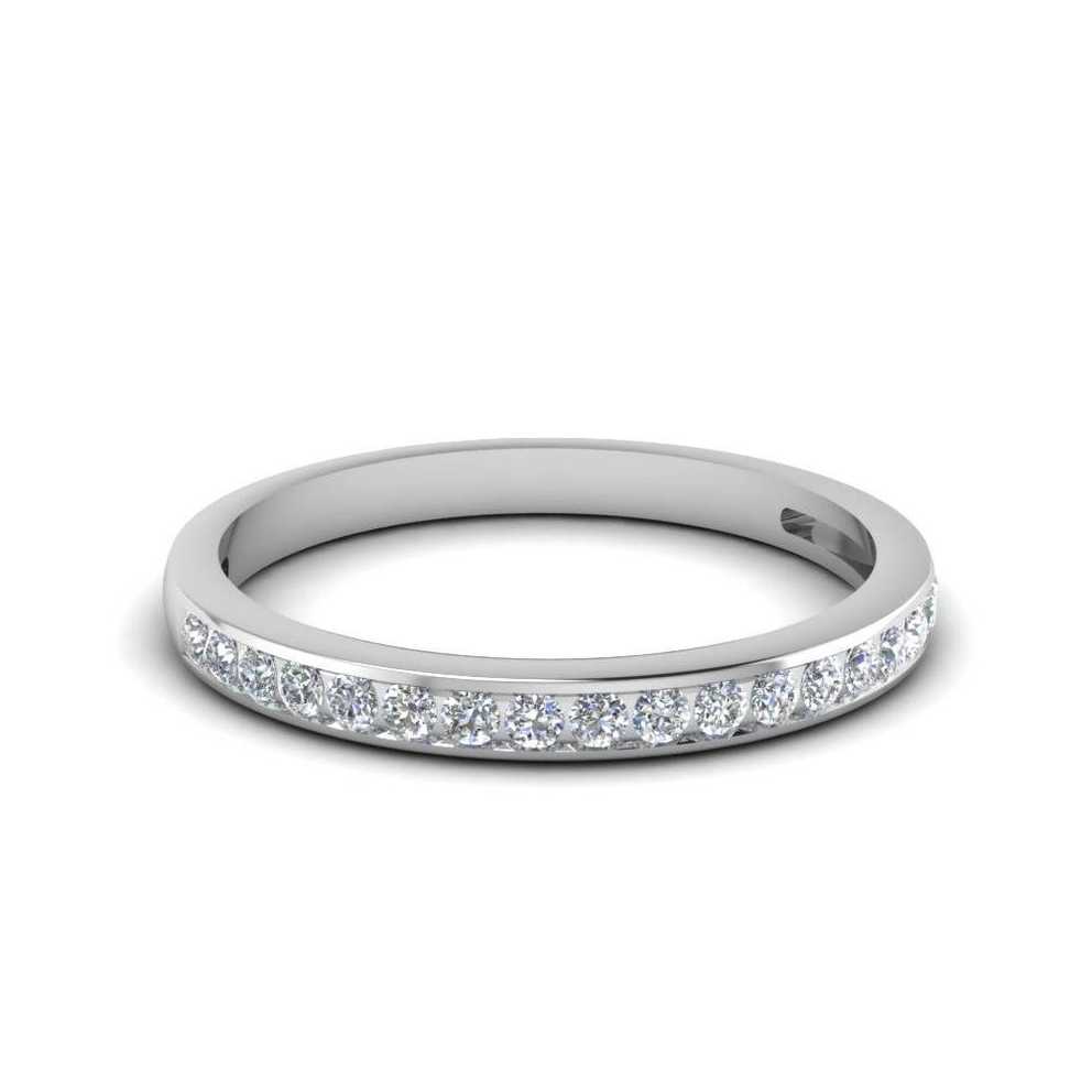 Channel Set Round Diamond Women Wedding Band In 950 Platinum Within White Gold Womens Wedding Bands (Gallery 11 of 15)