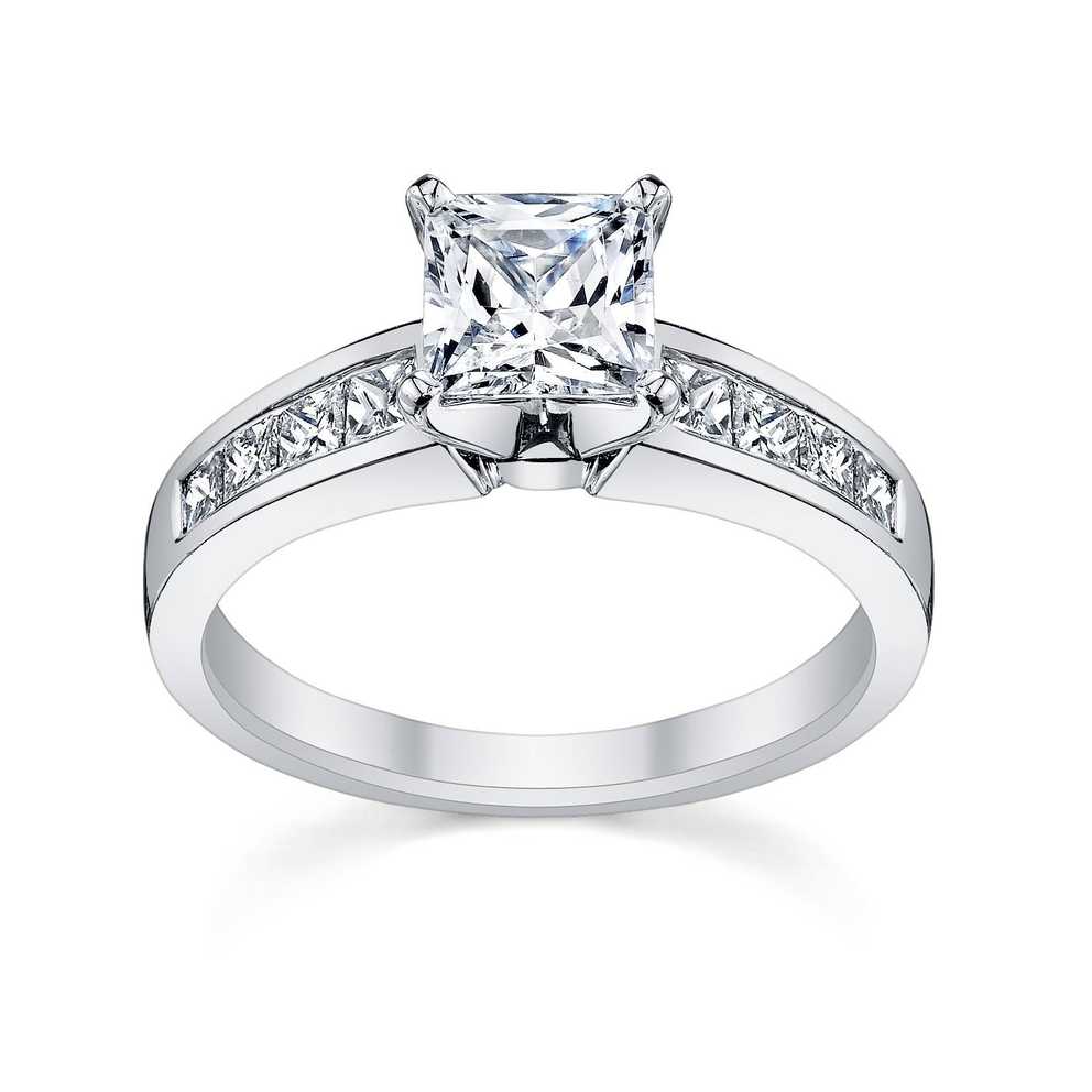 Featured Photo of Princess Cut Diamond Engagement Rings With Side Stones