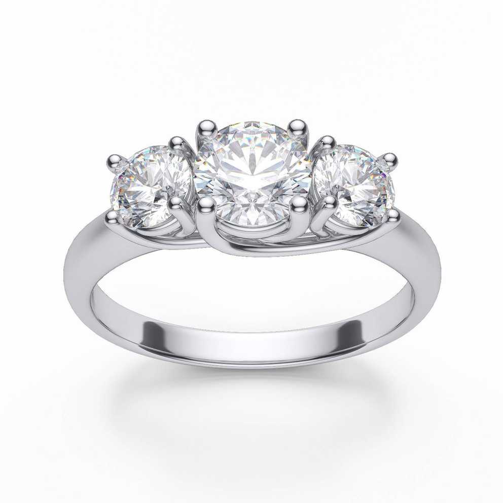 Featured Photo of 3 Stone Platinum Engagement Rings