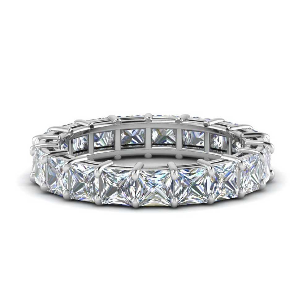 Featured Photo of Certified Princess Cut Diamond Anniversary Bands In White Gold