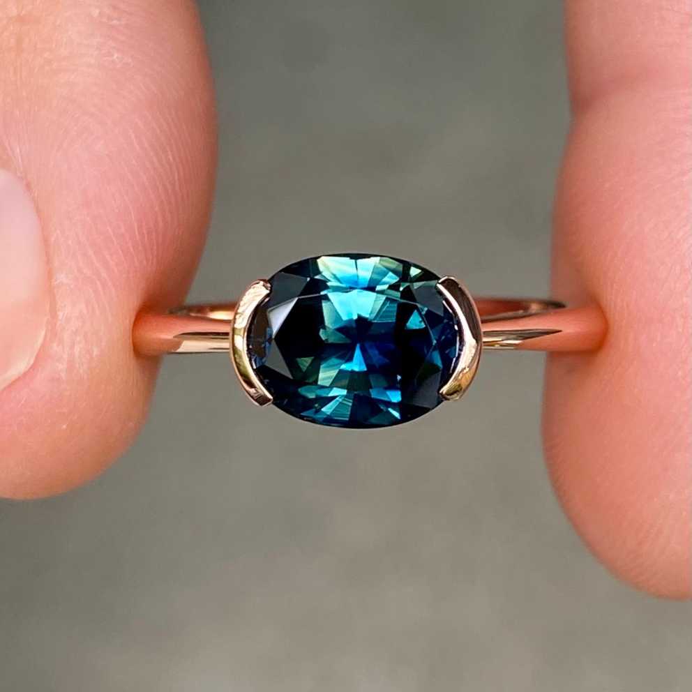 Featured Photo of East West Oval Sapphire Rings