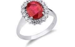 25 Collection of Ruby Halo Rings
