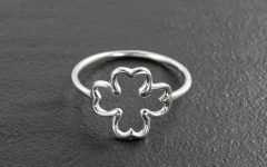 Lucky Four-leaf Clover Open Rings