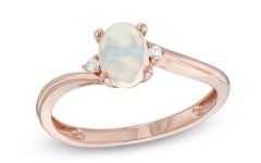 25 Best Collection of Oval Opal Rings with Diamond Side Accents