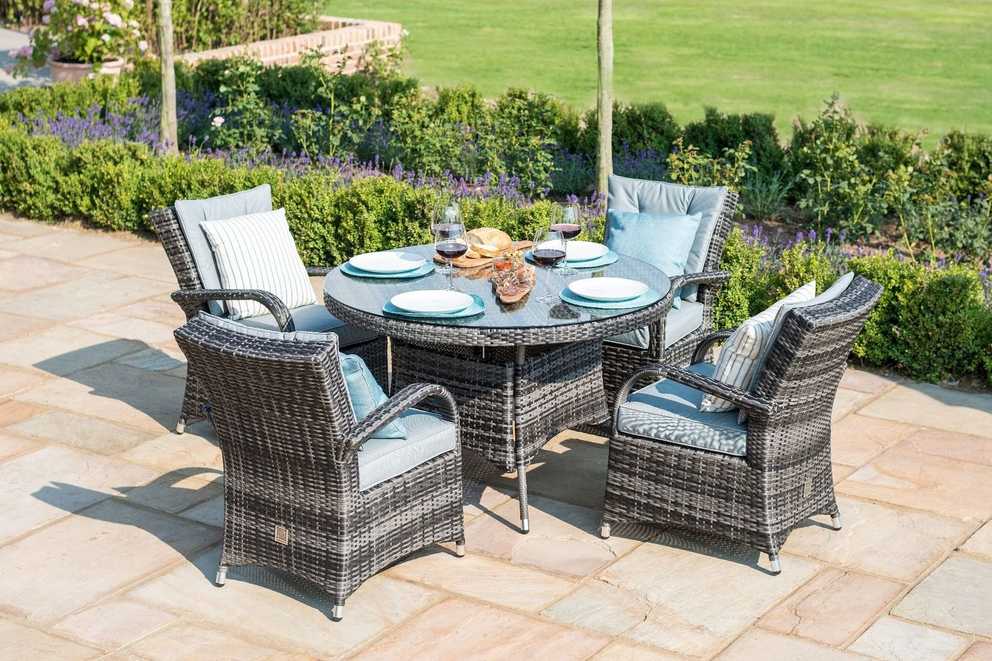 Featured Photo of Gray Wicker Round Patio Dining Sets