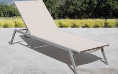 Adjustable Sling Fabric Patio Chaise Lounges