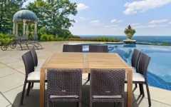 Gray Wicker Extendable Patio Dining Sets