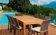 9-piece Teak Outdoor Square Dining Sets