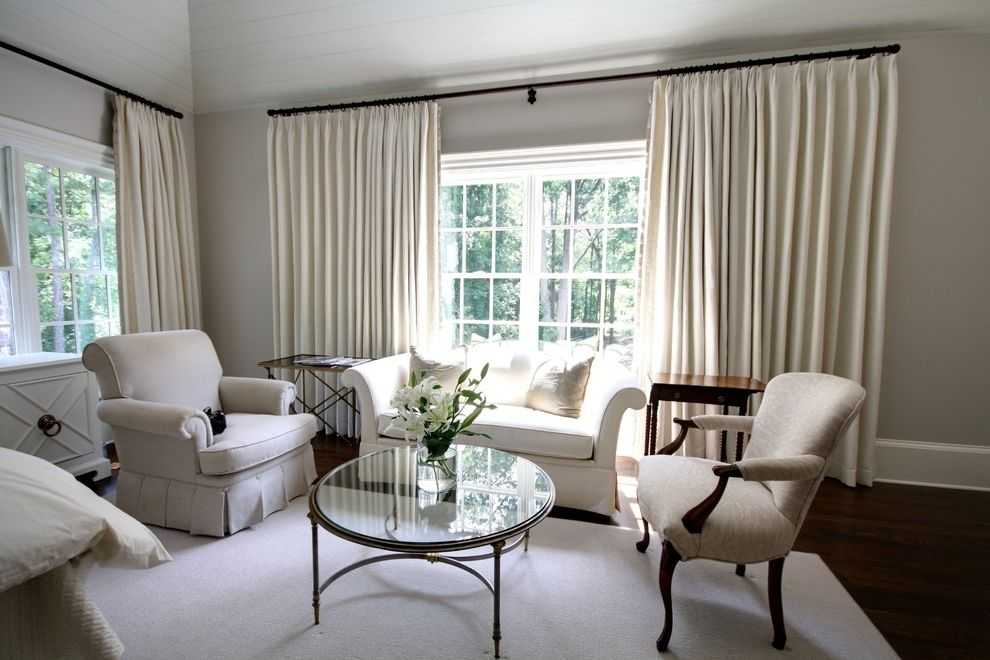 White Living Room Curtains For Triple Windows 9453 House Decoration Ideas