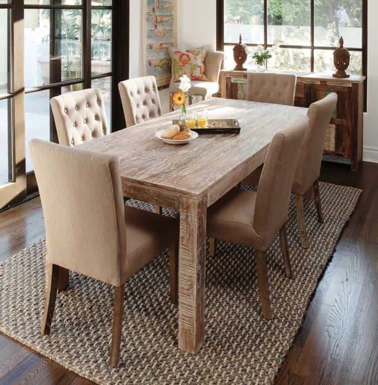Rustic Dining Room With Wood Table And Elegant Chairs #71691 | House Decoration Ideas
