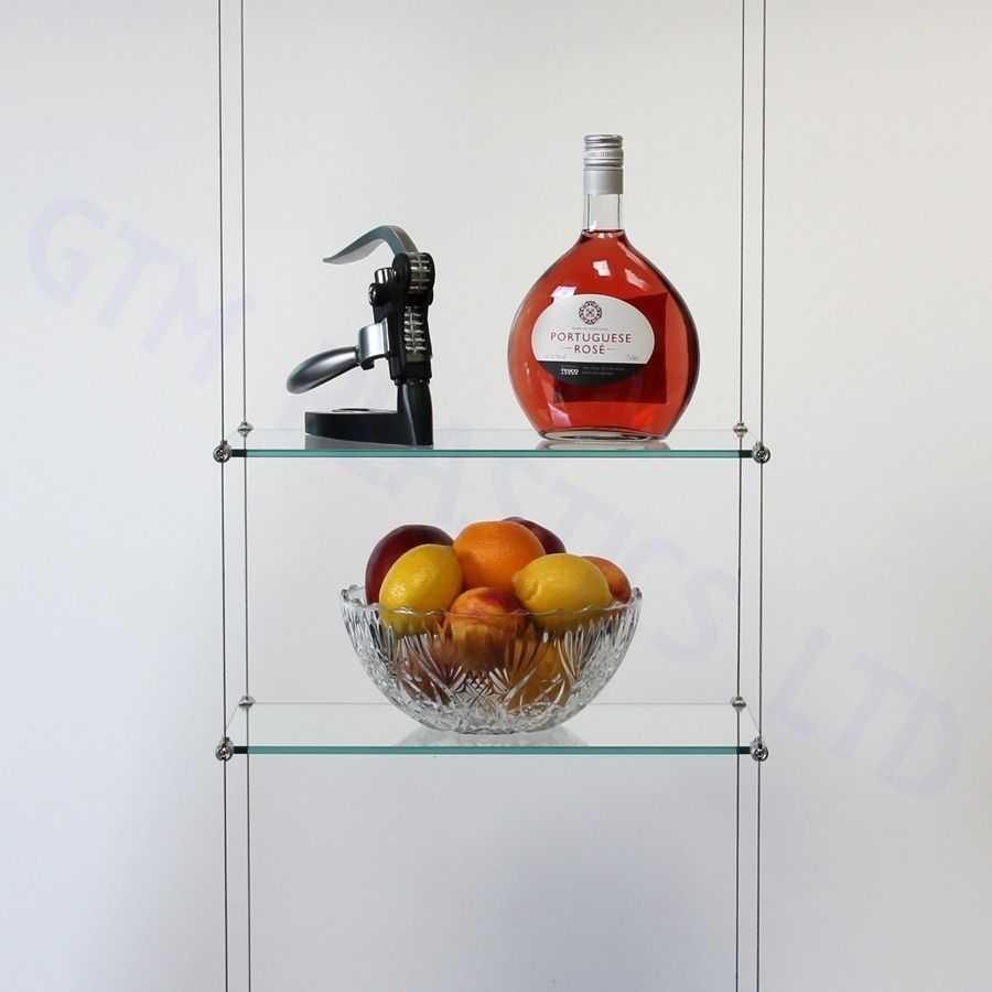 Cable Suspended Hanging Shelving Photo Gallery Throughout Suspended Glass Shelves (Photo 6 of 15)