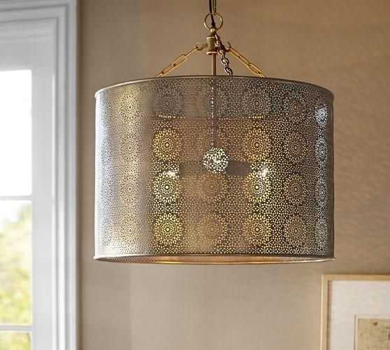 Pendant Lights Moroccan Punched Metal Pendant Lights (17 of 25 Photos)