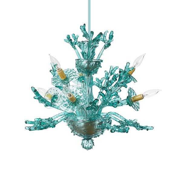 Venetian Glass Chandeliers Pendants Lanterns And Candles Pertaining To Turquoise Glass Chandelier Lighting (Photo 20 of 25)