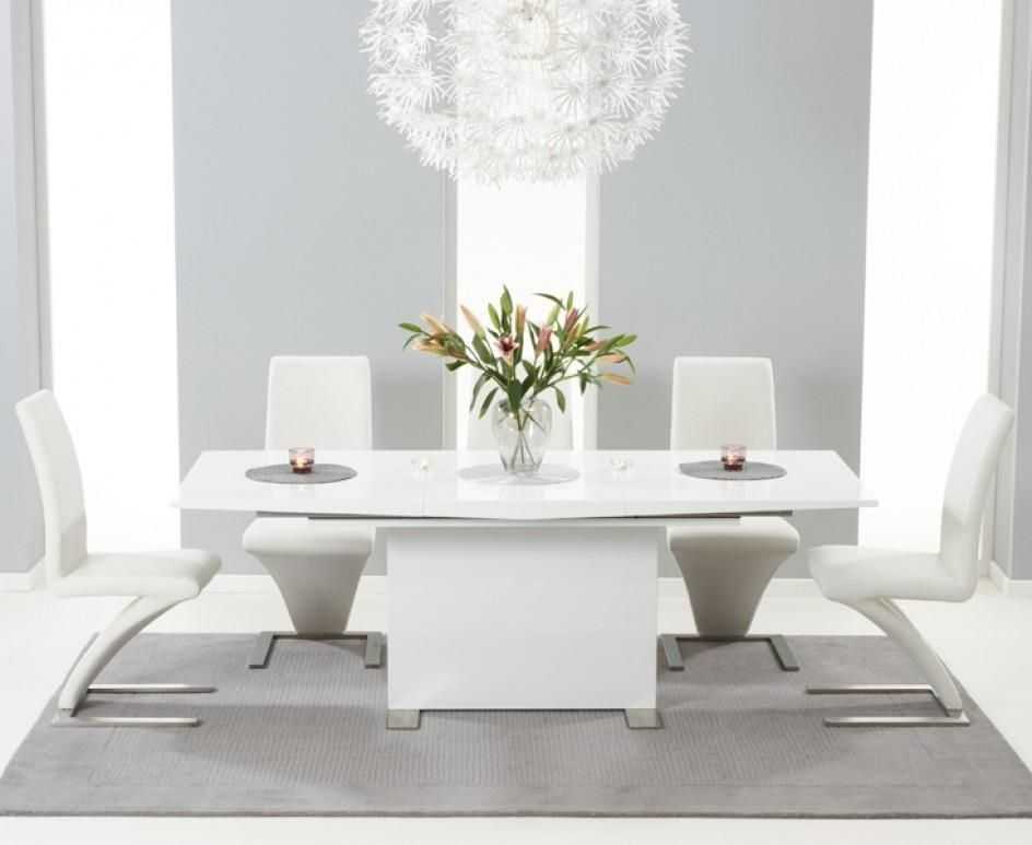 Dining Room Oval White High Gloss Dining Tables (7 of 20 Photos)