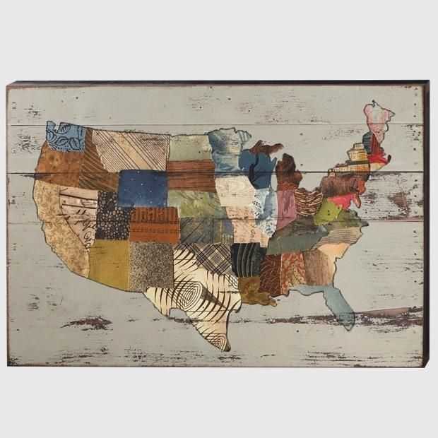 Wall Art Usa Map Wall Art (18 of 20 Photos)