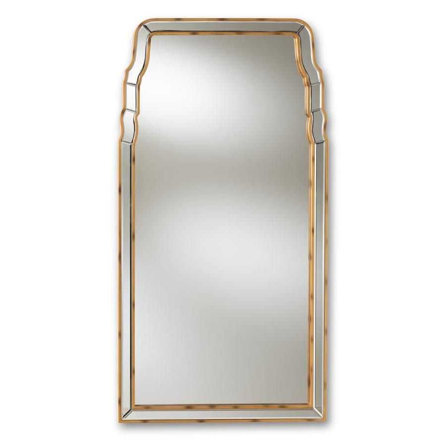 Baxton Studio Alice 50 In L X 26 In W Arch Gold Framed Wall Throughout Gold Arch Wall Mirrors (Photo 19 of 20)