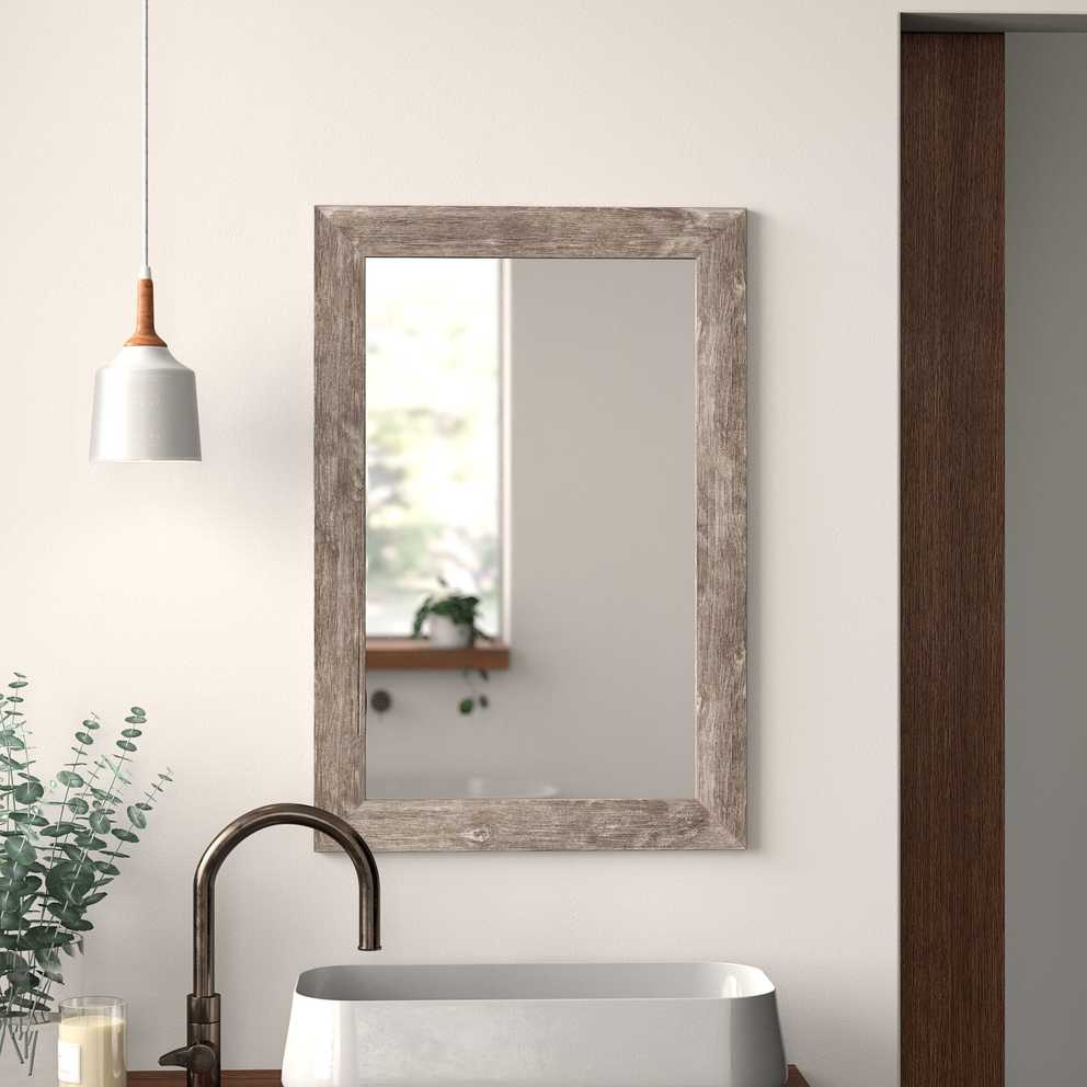 Modern Rectangle Bathroom Mirrors | Allmodern Inside Hilde Traditional Beveled Bathroom Mirrors (Photo 13 of 20)