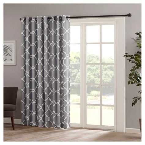 Featured Image of Fretwork Print Pattern Single Curtain Panels
