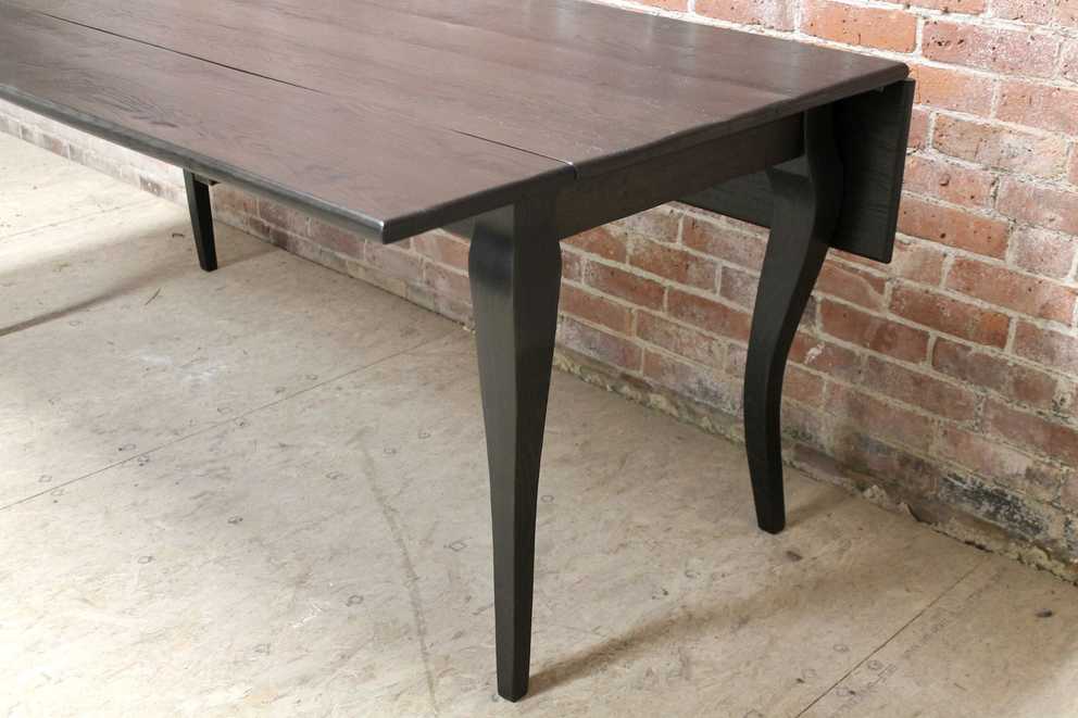 shayne drop-leaf kitchen table salvaged black