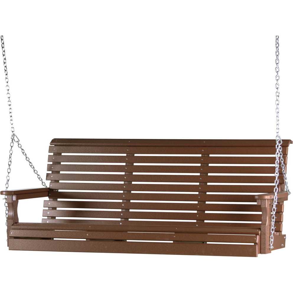 Luxcraft Rollback 5Ft. Recycled Plastic Porch Swing | Porch With Regard To Plain Porch Swings (Photo 11 of 25)