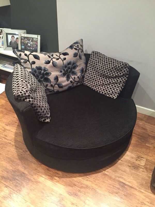 Round Sofa Couch Spin Chair Love Seat | In Heywood Inside Spinning Sofa Chairs (Photo 5 of 15)
