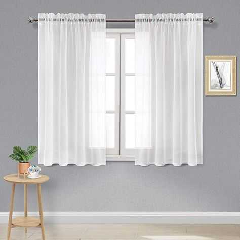 Featured Image of Semi Sheer Rod Pocket Kitchen Curtain Valance And Tiers Sets