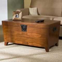 Featured Image of Walnut Wood Storage Trunk Cocktail Tables