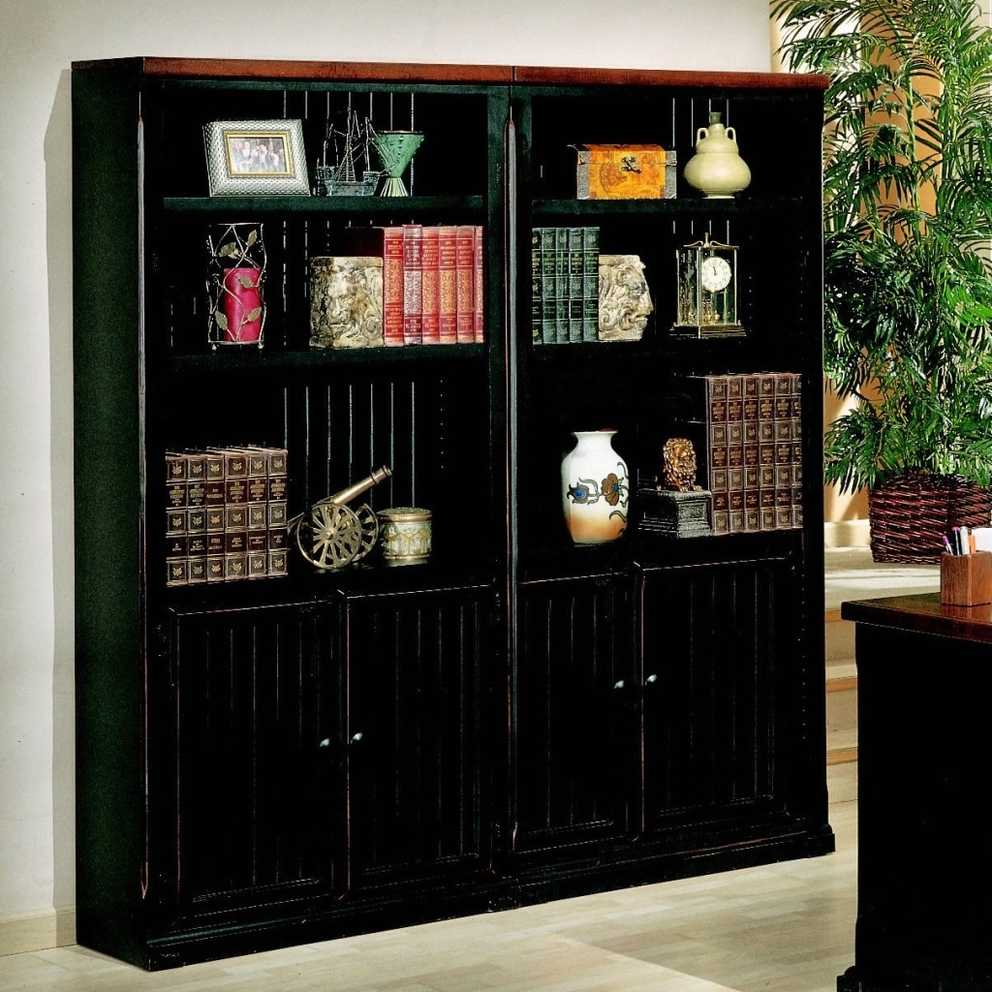 Displaying Gallery of Black Bookcases With Doors (View 7 of 15 Photos)