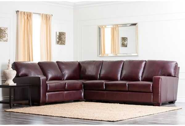 abbyson living alessio hand rubbed bonded leather sofa