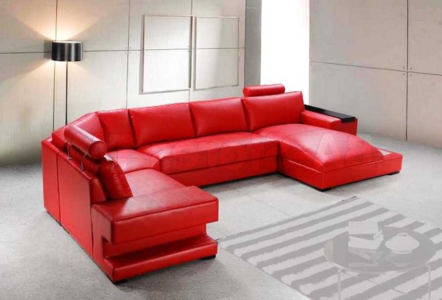 View Gallery of Red Leather Sectional Couches (Showing 7 of 10 Photos)