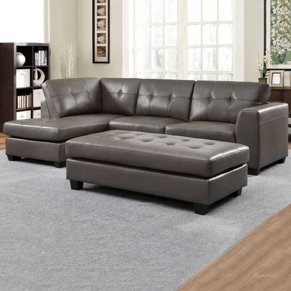 Featured Photo of Leather Sectionals With Chaise And Ottoman