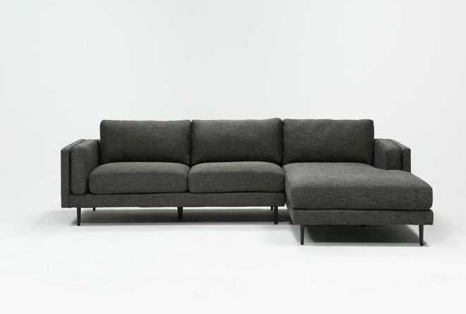 Featured Photo of Aquarius Dark Grey 2 Piece Sectionals With Raf Chaise