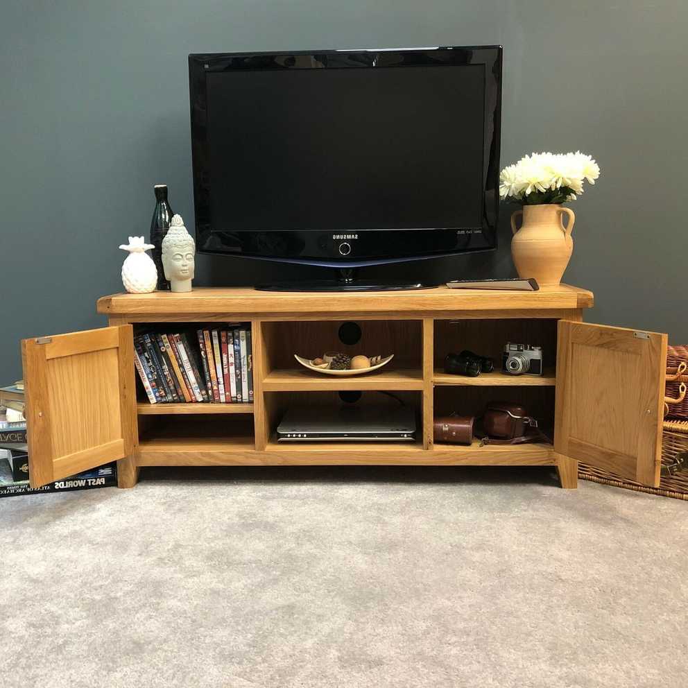 Featured Photo of Dillon Oak Extra Wide Tv Stands