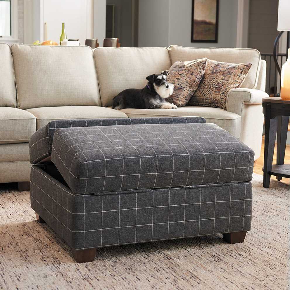 10 Best Gray and Brown Stripes Cylinder Pouf Ottomans