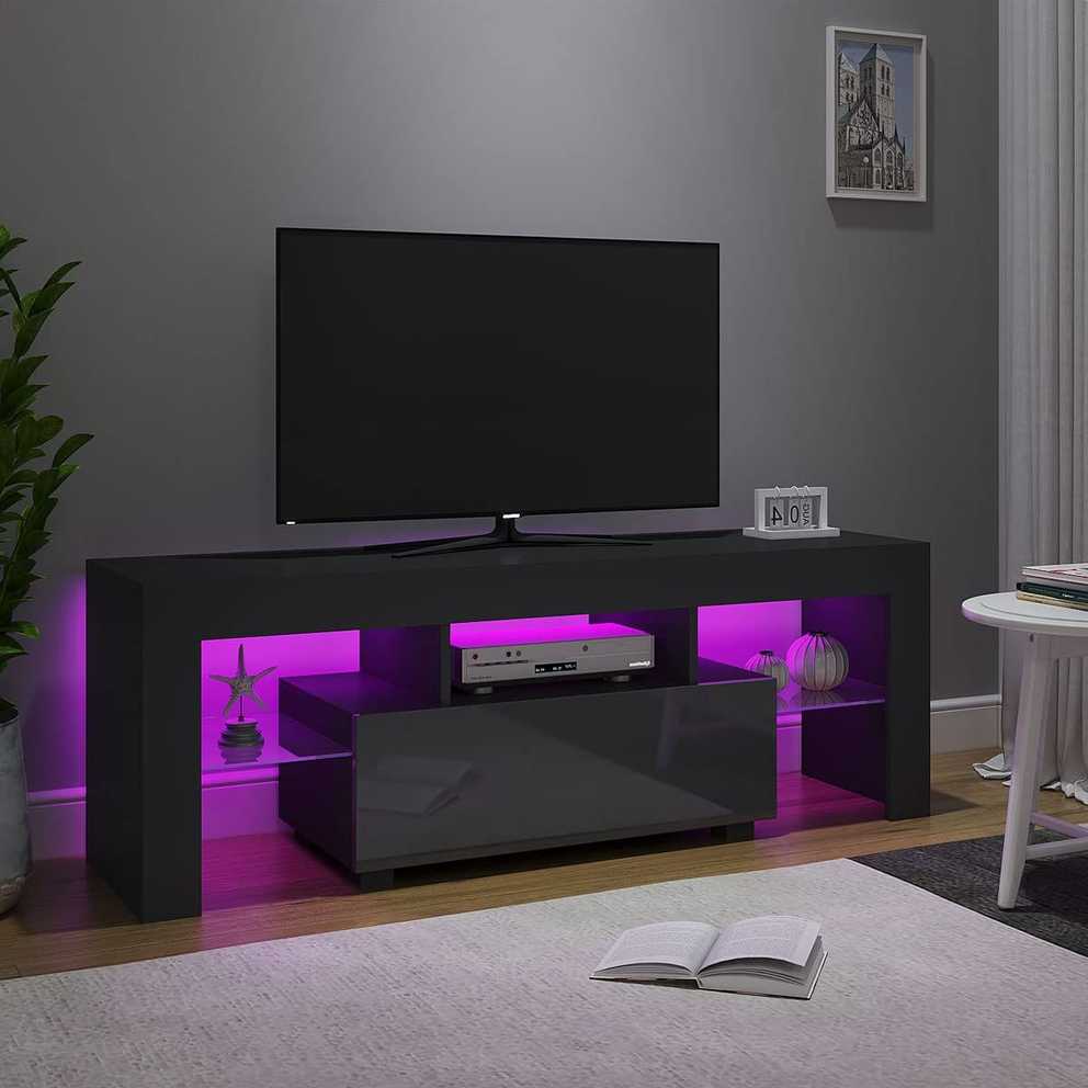 Featured Photo of Glass Tv Stands With Storage Shelf