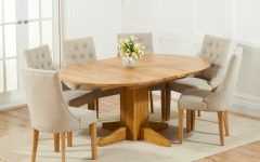 Round Extending Oak Dining Tables and Chairs