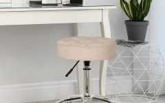 White and Clear Acrylic Tufted Vanity Stools