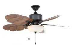 Brown Outdoor Ceiling Fan with Light