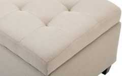 Cream Wool Felted Pouf Ottomans