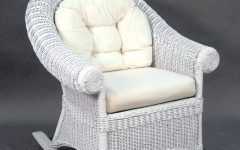 White Wicker Rocking Chair for Nursery