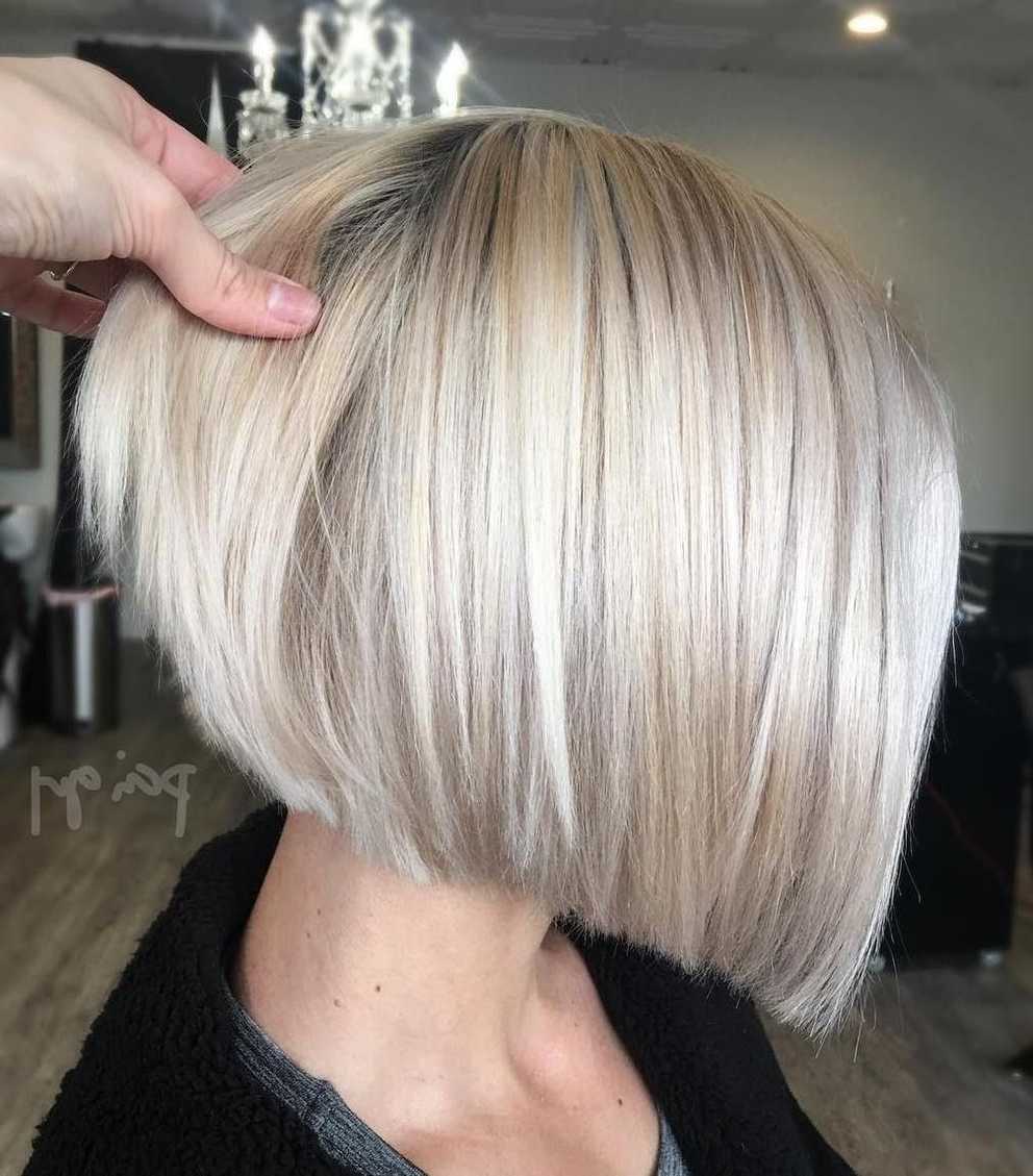 Featured Photo of Inverted Blonde Bob For Thin Hair