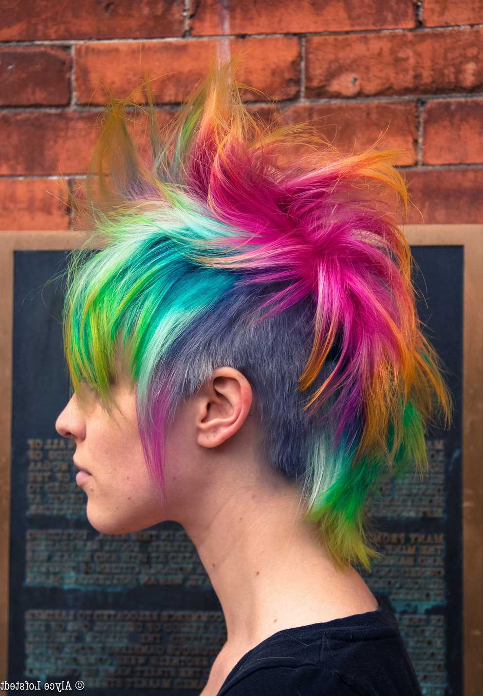 Featured Photo of Rainbow Bright Mohawk Hairstyles