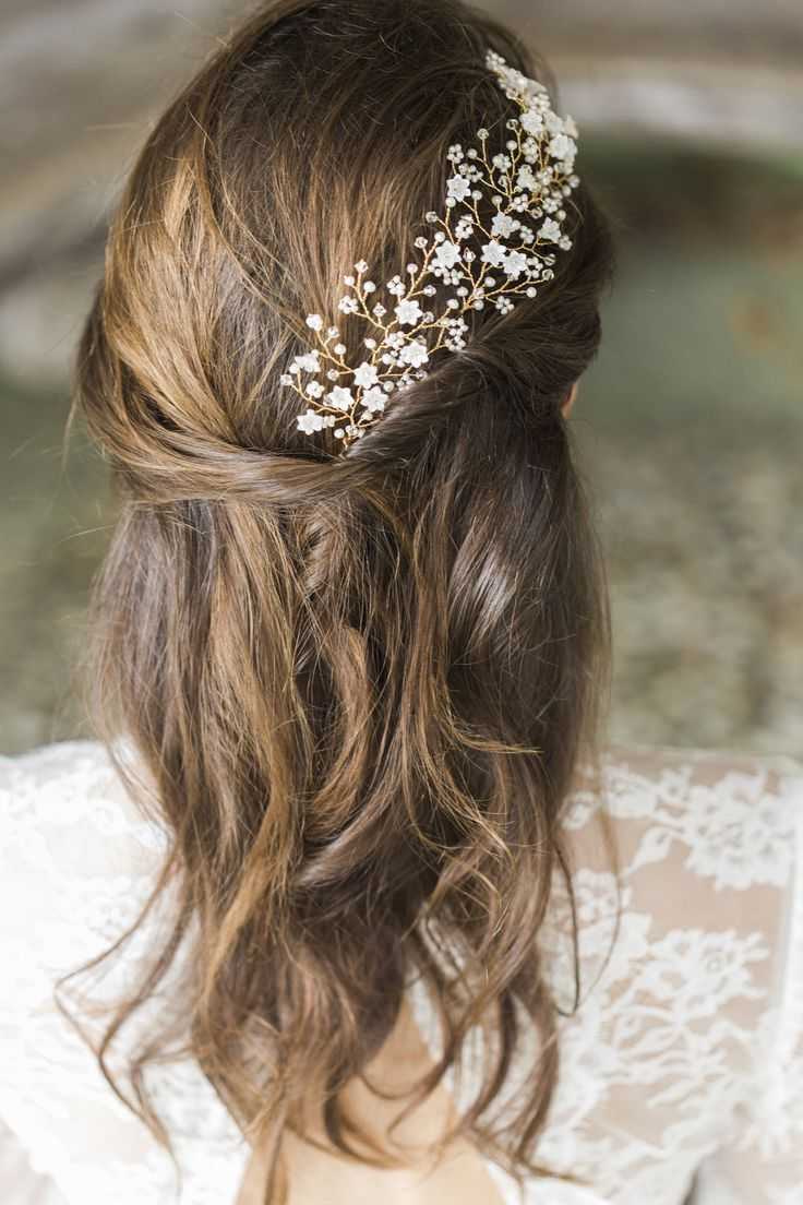 Bridal Hair Vines & Combs. Interesting Placement Of Hair Vine For Favorite Pulled Back Layers Bridal Hairstyles With Headband (Gallery 12 of 20)