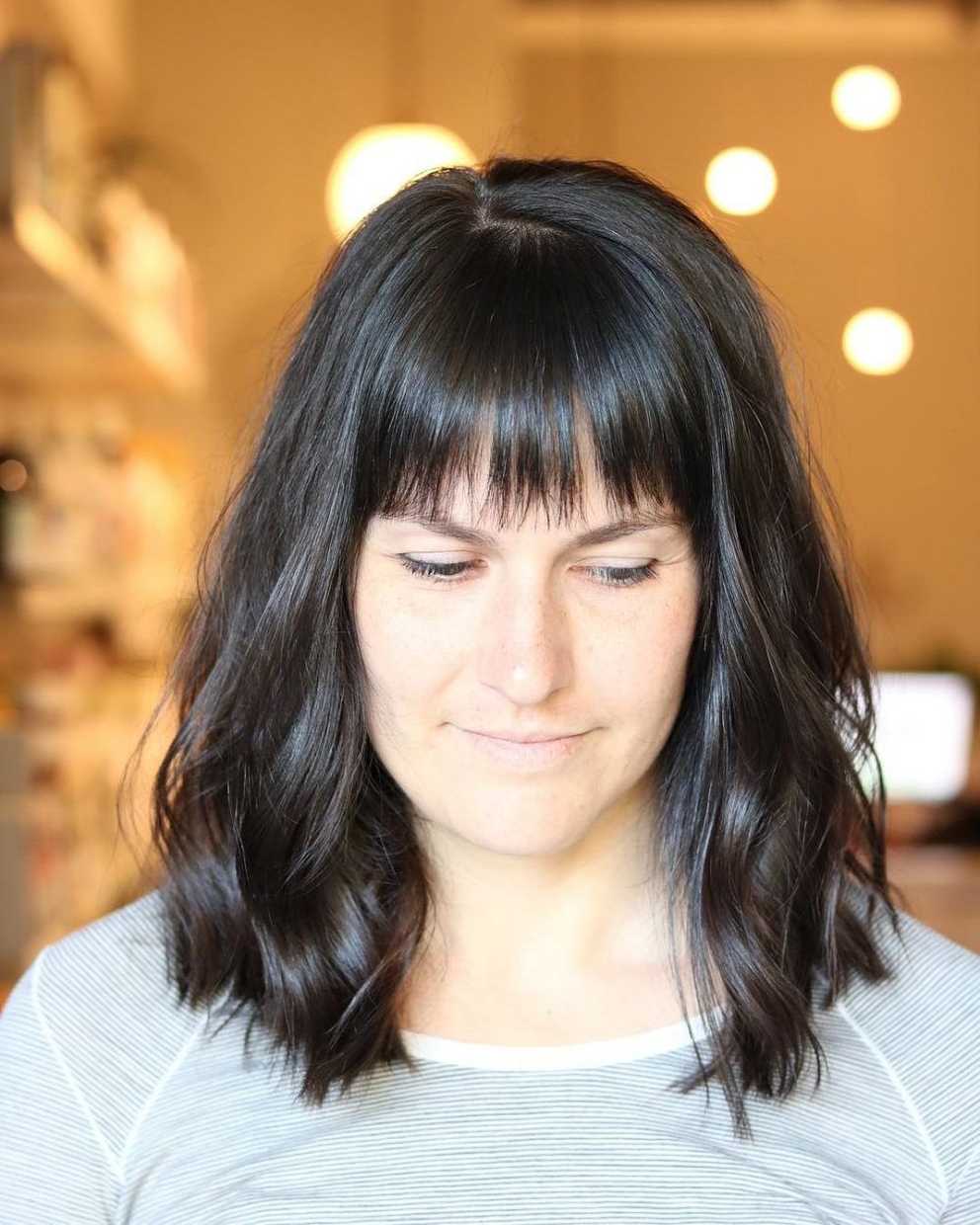 Featured Photo of Lob Hairstyles With A Fringe